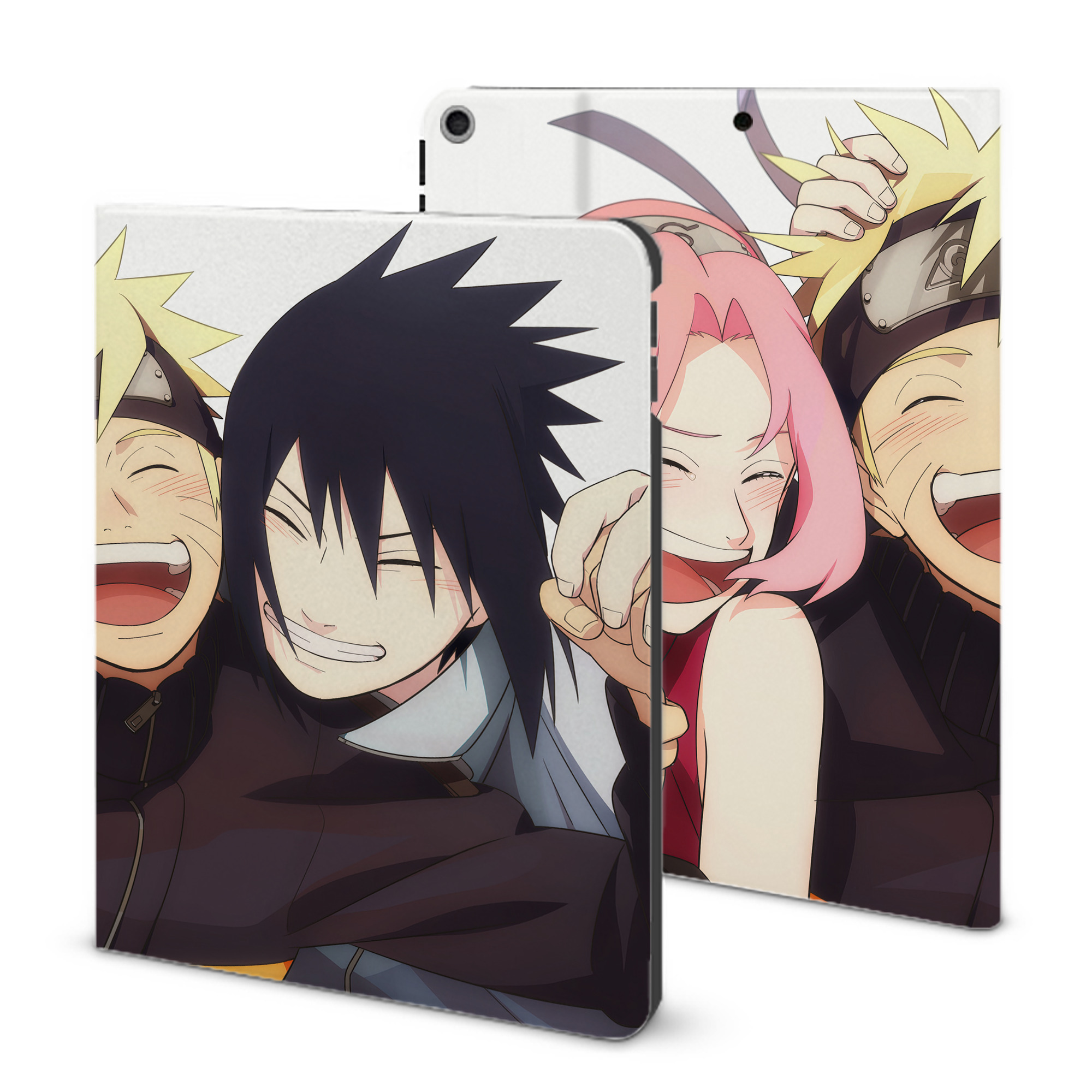 （画像用） NARUTO -ナルト- NARUTO -ナルト- 疾風伝 IPad ケース ブック型 PUレザー TPU 耐衝撃 軽量 薄型 ペン収納なし 全面保護 IPad 各モデル対応